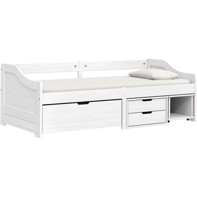 vidaXL IRUN Schlafsofa Weiß - Schlaf- und Sitzmöbel mit Stauraum vidaXL IRUN Schlafsofa Weiß - Schlaf- und Sitzmöbel mit Stauraum