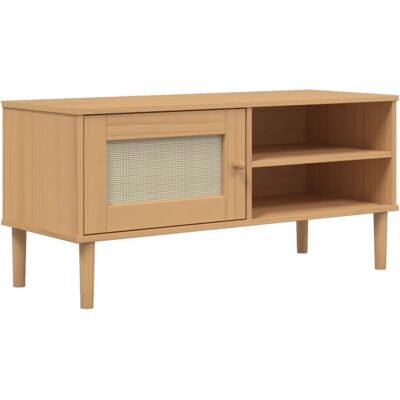 vidaXL 358040 Brauner Rattan-Look TV-Schrank - TV-Möbel vidaXL 358040 Brauner Rattan-Look TV-Schrank - TV-Möbel