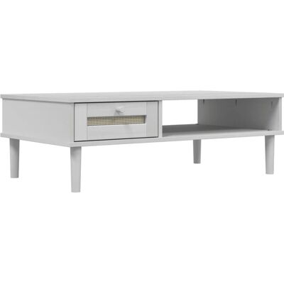 vidaXL Weiß SENJA Rattan Look Couchtisch - Couchtisch vidaXL Weiß SENJA Rattan Look Couchtisch - Couchtisch