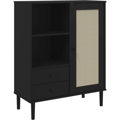 vidaXL SENJA Musta Rattan-tyylinen Lipasto vidaXL SENJA Musta Rattan-tyylinen Lipasto