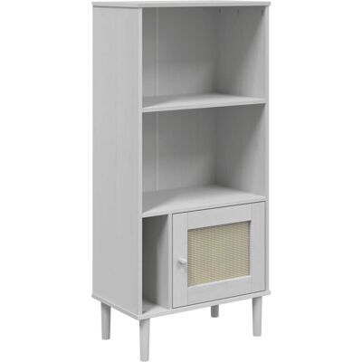 vidaXL 358059 Weiß Rattan-Look Bücherregal - Bücherregal vidaXL 358059 Weiß Rattan-Look Bücherregal - Bücherregal