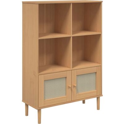 vidaXL Bücherregal SENJA Rattan Look Braun 90x35x130 cm - Bücherregal vidaXL Bücherregal SENJA Rattan Look Braun 90x35x130 cm - Bücherregal
