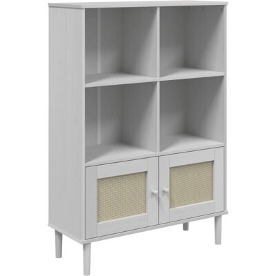 vidaXL Weiße Rattan-Optik Bücherregal - Bücherregal vidaXL Weiße Rattan-Optik Bücherregal - Bücherregal