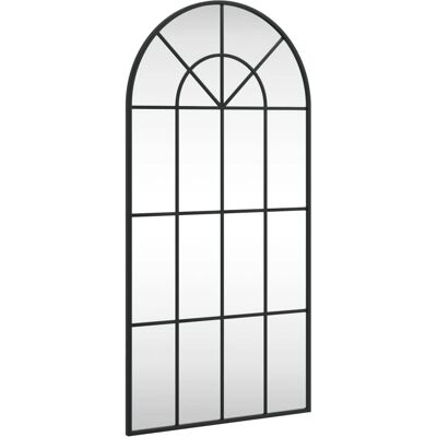 vidaXL Wall Mirror 50x100 cm Black Arch Iron vidaXL Wall Mirror 50x100 cm Black Arch Iron