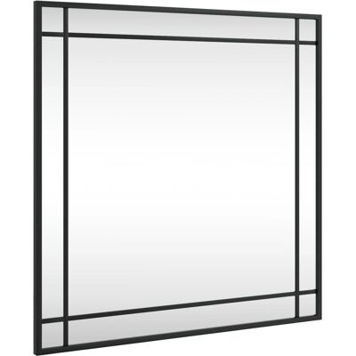 vidaXL Wandspiegel 60x60 cm Schwarz Quadrat Eisen - Wandspiegel für Flur & Schlafzimmer vidaXL Wandspiegel 60x60 cm Schwarz Quadrat Eisen - Wandspiegel für Flur & Schlafzimmer