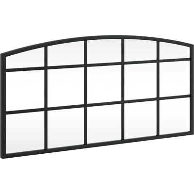 vidaXL Lustro ścienne czarne 60x30 cm łuk żelazo - Lustro na ścianę vidaXL Lustro ścienne czarne 60x30 cm łuk żelazo - Lustro na ścianę
