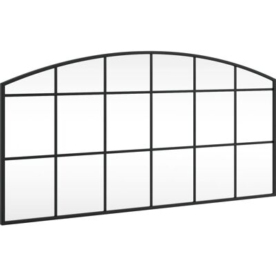 vidaXL Wandspiegel 100x50 cm Schwarz Bogen Eisen - Wandspiegel vidaXL Wandspiegel 100x50 cm Schwarz Bogen Eisen - Wandspiegel