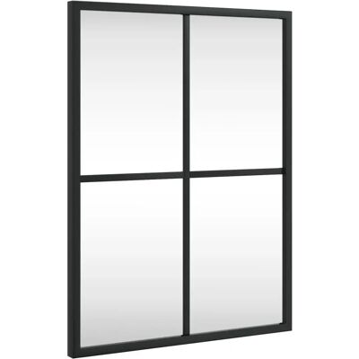 Lustro ścienne vidaXL czarne metalowe 30x40 cm - Prostokątne lustro na ścianę Lustro ścienne vidaXL czarne metalowe 30x40 cm - Prostokątne lustro na ścianę