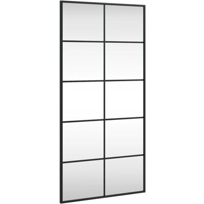 vidaXL Wandspiegel Schwarz 50x100 cm Rechteck Eisen - Wandspiegel vidaXL Wandspiegel Schwarz 50x100 cm Rechteck Eisen - Wandspiegel