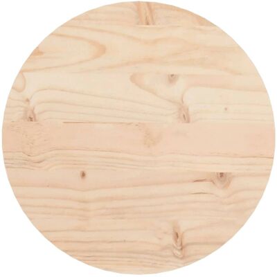 vidaXL Round Pine Wood Table Top - Table vidaXL Round Pine Wood Table Top - Table