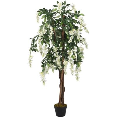 vidaXL Kunstmatige Wisteria Boom Wit - Kunstboom vidaXL Kunstmatige Wisteria Boom Wit - Kunstboom