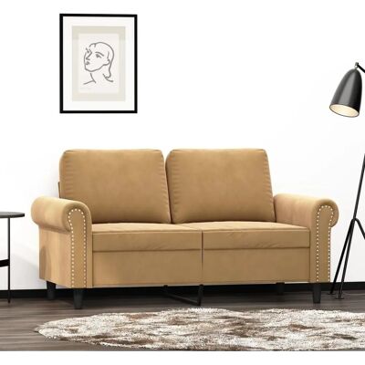 VidaXL - Zweisitzer Samtsofa - Braun VidaXL - Zweisitzer Samtsofa - Braun