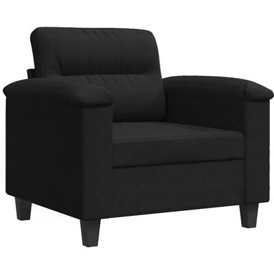 vidaXL Czarny fotel z mikrofibry - Typ mebla vidaXL Czarny fotel z mikrofibry - Typ mebla