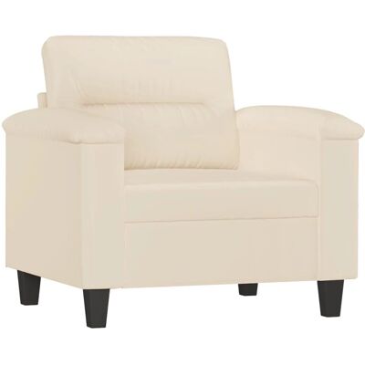 Sillón de microfibra beige vidaXL - Mueble para sala Sillón de microfibra beige vidaXL - Mueble para sala