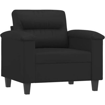 Sofá de cuero sintético negro de 60cm - vidaXL Sofá de cuero sintético negro de 60cm - vidaXL