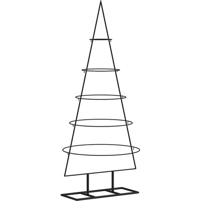vidaXL Metall-Weihnachtsbaum - 125cm Schwarz - Außen Deko vidaXL Metall-Weihnachtsbaum - 125cm Schwarz - Außen Deko