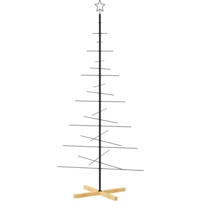 vidaXL metalen kerstboom - 180 cm - Zwart - DIY Decoratie vidaXL metalen kerstboom - 180 cm - Zwart - DIY Decoratie
