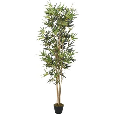 Arbre de bambou artificiel vidaXL - 180 cm, 1104 feuilles, vert - Publicité Arbre de bambou artificiel vidaXL - 180 cm, 1104 feuilles, vert - Publicité