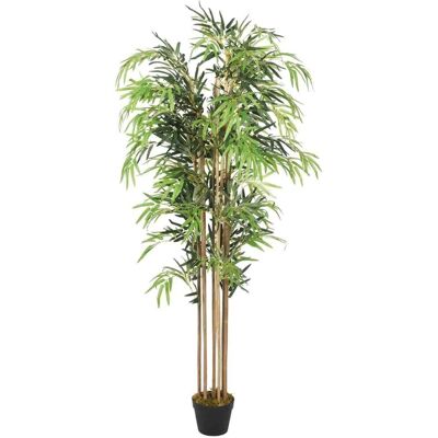Arbre de bambou artificiel vidaXL - 120 cm - Vert - Plante artificielle réaliste - Publicité Arbre de bambou artificiel vidaXL - 120 cm - Vert - Plante artificielle réaliste - Publicité