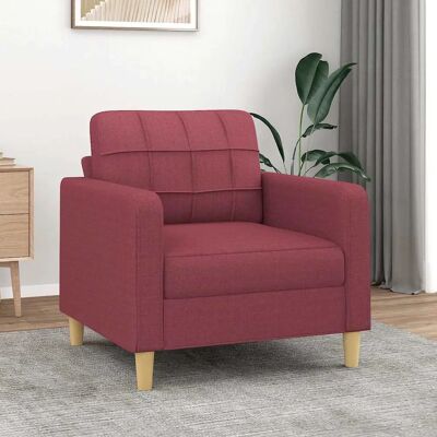 vidaXL Weinrot Stoffsessel - Sessel vidaXL Weinrot Stoffsessel - Sessel