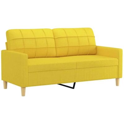 Vidaxl - Sofá de Tela Amarillo Claro 2 Plazas - Sofá Vidaxl - Sofá de Tela Amarillo Claro 2 Plazas - Sofá