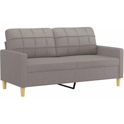 vidaXL 2-zitsbank Grijs Taupe Stof 140cm vidaXL 2-zitsbank Grijs Taupe Stof 140cm