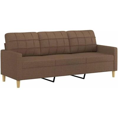 vidaXL Brun 3-personers stofsofa - Sofa vidaXL Brun 3-personers stofsofa - Sofa