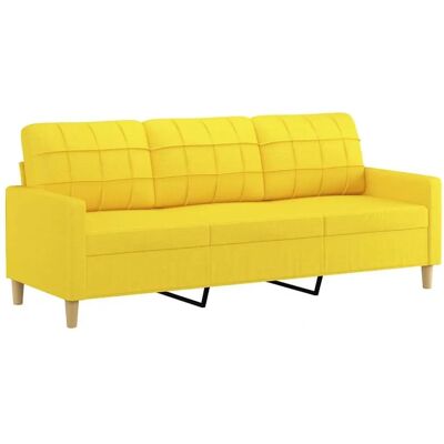vidaXL 3-sæders sofa - Gul - Holdbart Stof vidaXL 3-sæders sofa - Gul - Holdbart Stof