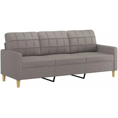 vidaXL 3-zits Bank Taupe - Bank vidaXL 3-zits Bank Taupe - Bank