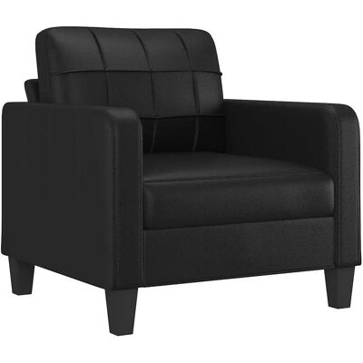 Nnevl Sillón de Cuero Sintético Negro 60 Cm - Sillón Nnevl Sillón de Cuero Sintético Negro 60 Cm - Sillón