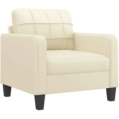 vidaXL 2-Sitzer-Sofa Kunstleder Creme - Möbel vidaXL 2-Sitzer-Sofa Kunstleder Creme - Möbel