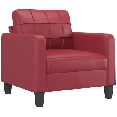 vidaXL Weinrot 60cm Kunstleder Sessel - Sessel vidaXL Weinrot 60cm Kunstleder Sessel - Sessel