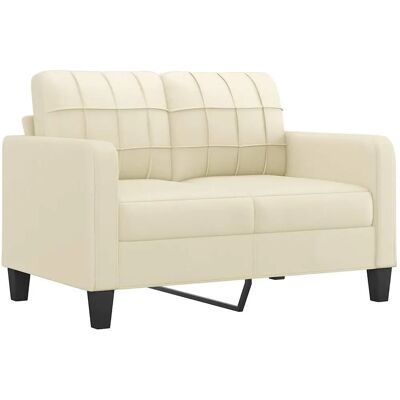 Maisonchic 2-Sitzer Sofa Kunstleder Creme 120cm Maisonchic 2-Sitzer Sofa Kunstleder Creme 120cm