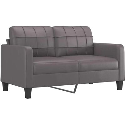 MAISONCHIC Sofa Grau 140cm Kunstleder MAISONCHIC Sofa Grau 140cm Kunstleder