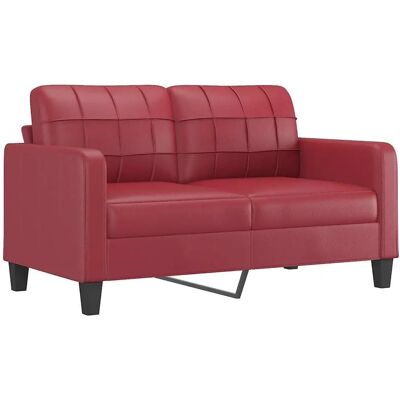VidaXL 2-zits Faux Leer Bordeaux Rode Bank - Bank VidaXL 2-zits Faux Leer Bordeaux Rode Bank - Bank