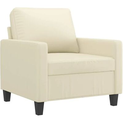 vidaXL 2-Sitzer-Sofa Kunstleder Creme - Sessel vidaXL 2-Sitzer-Sofa Kunstleder Creme - Sessel