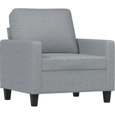 vidaXL Sessel - Hellgrau Stoff 60cm vidaXL Sessel - Hellgrau Stoff 60cm