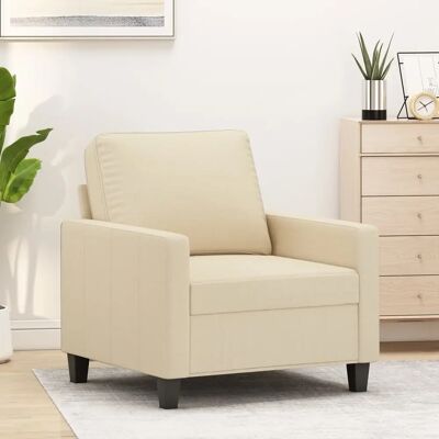 Sillón de tela color crema vidaXL - Sillón Sillón de tela color crema vidaXL - Sillón