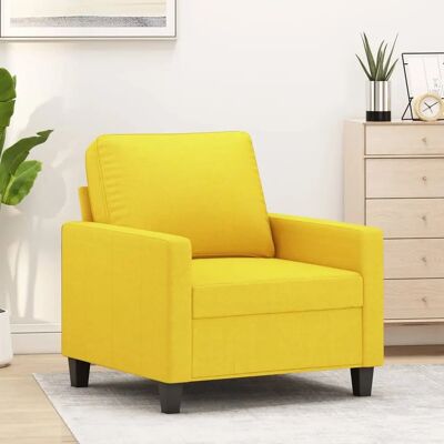 vidaXL Fauteuil - Tissu Jaune Clair, 60 cm, Moderne - Publicité vidaXL Fauteuil - Tissu Jaune Clair, 60 cm, Moderne - Publicité