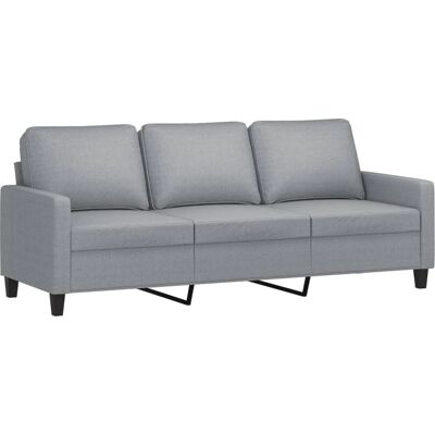 vidaXL 3-Sitzer Hellgraues Stoffsofa - Sofa vidaXL 3-Sitzer Hellgraues Stoffsofa - Sofa