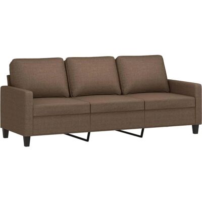 vidaXL 3-Sitzer Stoffsofa - Modern Braune Lounge-Möbel vidaXL 3-Sitzer Stoffsofa - Modern Braune Lounge-Möbel