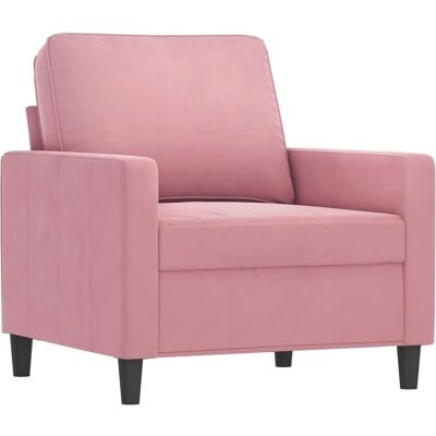 vidaXL Rosa Samt Armchair - Modern, Bequem, 110kg vidaXL Rosa Samt Armchair - Modern, Bequem, 110kg