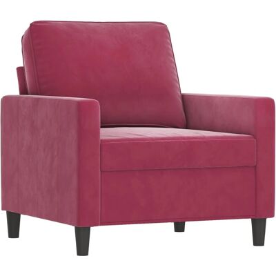 Vidaxl Samtrotesrotes Samtarmchair - Möbel Vidaxl Samtrotesrotes Samtarmchair - Möbel