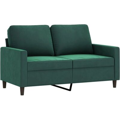 Canapé Velours Vert Foncé 2 Places - Canapé - Publicité Canapé Velours Vert Foncé 2 Places - Canapé - Publicité