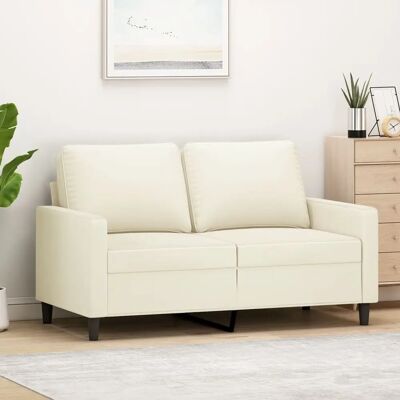 vidaxl - 2-Sitzer Samtsofa Creme - Sofa vidaxl - 2-Sitzer Samtsofa Creme - Sofa