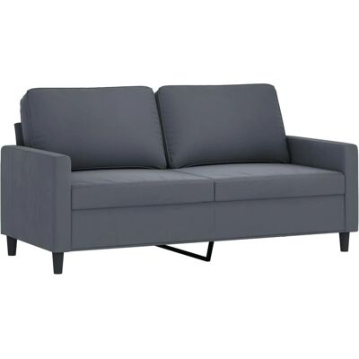 Vidaxl Samtsofa 2-Sitzer - Modernes Grau Vidaxl Samtsofa 2-Sitzer - Modernes Grau