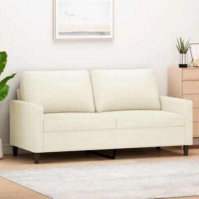 Vidaxl - Canapé 2 places Velours Crème 140cm - Canapé - Publicité Vidaxl - Canapé 2 places Velours Crème 140cm - Canapé - Publicité