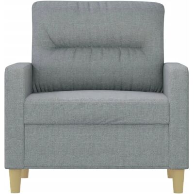 vidaXL Fauteuil - Tissu Gris Clair - Publicité vidaXL Fauteuil - Tissu Gris Clair - Publicité