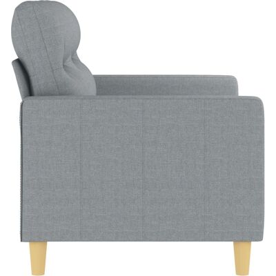Sofá 2 plazas de tela gris claro vidaXL Modern - Sofá Sofá 2 plazas de tela gris claro vidaXL Modern - Sofá