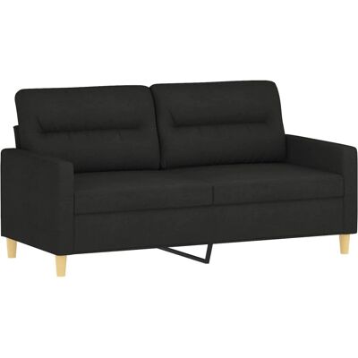vidaXL Canapé 2 places - Tissu noir, 140cm - Canapé - Publicité vidaXL Canapé 2 places - Tissu noir, 140cm - Canapé - Publicité